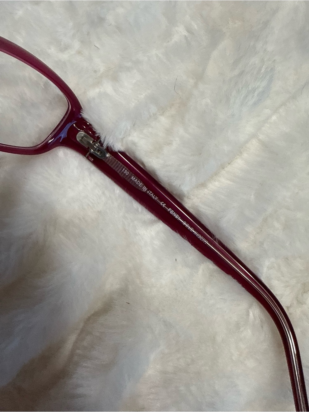 Fendi Pink Burgundy FF-Pattern Temple Women's Glasses - Picture 6 of 6